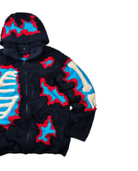 Image 5 of Re-worked 1 of 1 Bone Puffy Deep Deconstruction Sherpa Jacket Size XL
