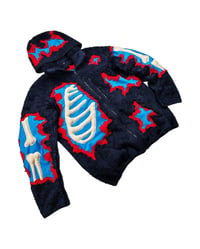 Image 2 of Re-worked 1 of 1 Bone Puffy Deep Deconstruction Sherpa Jacket Size XL