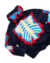 Image 8 of Re-worked 1 of 1 Bone Puffy Deep Deconstruction Sherpa Jacket Size XL