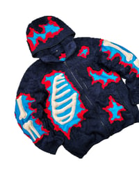 Image 4 of Re-worked 1 of 1 Bone Puffy Deep Deconstruction Sherpa Jacket Size XL