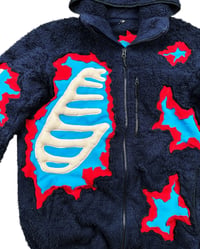 Image 11 of Re-worked 1 of 1 Bone Puffy Deep Deconstruction Sherpa Jacket Size XL