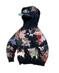 Image 1 of Re-worked 1 of 1 Nike Batik Riot Hoodie size M