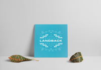 Image 1 of Landback 12x12 Print - Whirling Logs White/Blue