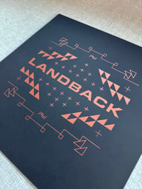 Image 2 of Landback 12x12 Print - Whirling Logs Copper/Black