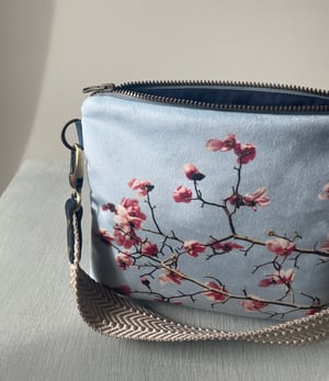 Image of Magnolia blossom, crossbody velvet bag