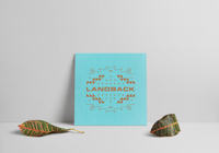 Image 1 of Landback 12x12 Print - Whirling Logs Copper/Blue