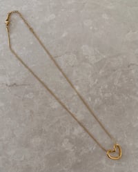 Image 4 of Heart Charm Gold Nacklace Stainless Steel 