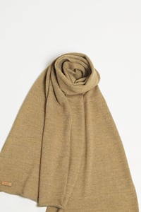 Image 1 of baby alpaca fine wide scarf _ sand