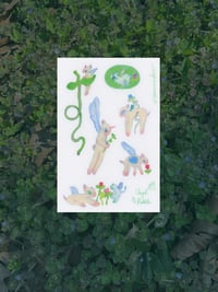 Image 1 of angel rabbits sticker sheet 