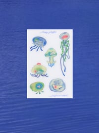 Image 1 of sleepy jellyfish sticker sheet