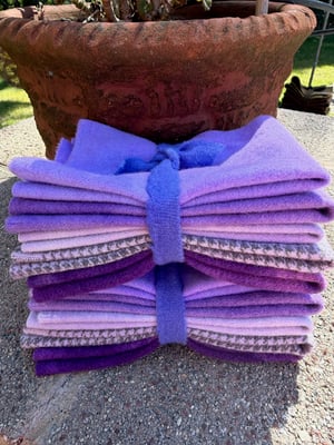 Image of Light Purple 5 Piece Bundle Hand Dyed Wool