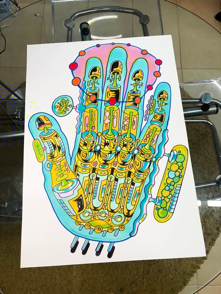 Image of Original painting Cyber hand