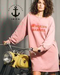 Image 1 of IM HERZEN BARFUSs SWEATSHIRT ⛧°SCREENPRINT ⛧° OVERSIZED ⛧° UNISEX