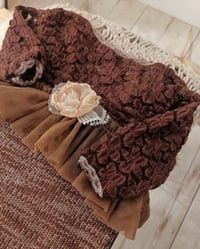 Image 6 of Photo prop | Sitter girls bodysuit for photoshoot | Lara | brown | 9-12 months