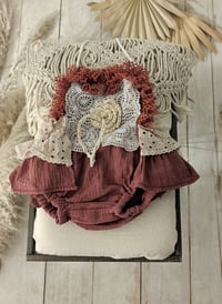 Image 1 of Boho baby girl bloomers for photoshoot |Gaia | age 6-9 months | sitter