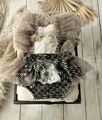 Image 1 of Sitter baby girl body-dress for photoshoot | Khloe | age 12 months