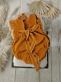 Image 4 of Photo prop | Boho photosession outfit | Giuseppina bodysuit | age 12 months | orange