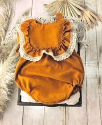 Image 3 of Photo prop | Boho photosession outfit | Giuseppina bodysuit | age 12 months | orange