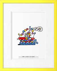 Image 3 of Sound of Freedom Ferry Across the Mersey Lithograph