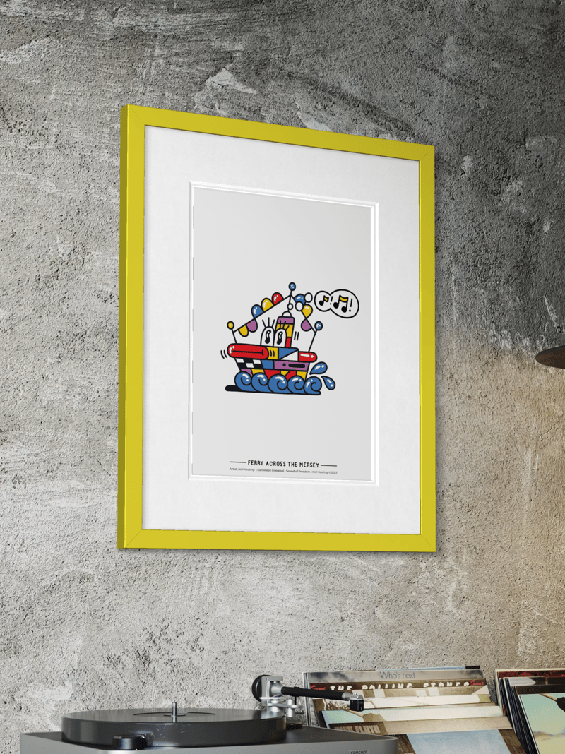 Sound of Freedom Ferry Across the Mersey Lithograph