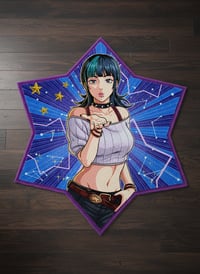 Image 3 of Goth Anime Girl Rug + Enamel Pins Bundle