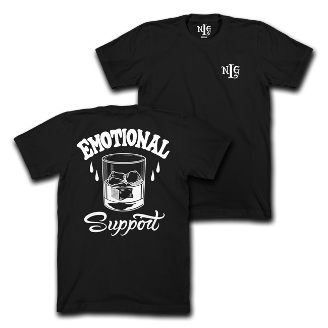 Emotional Support Tee -Black