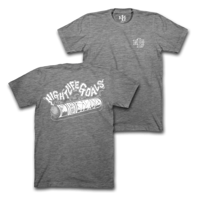 Up In Smoke Tee- Heather Grey