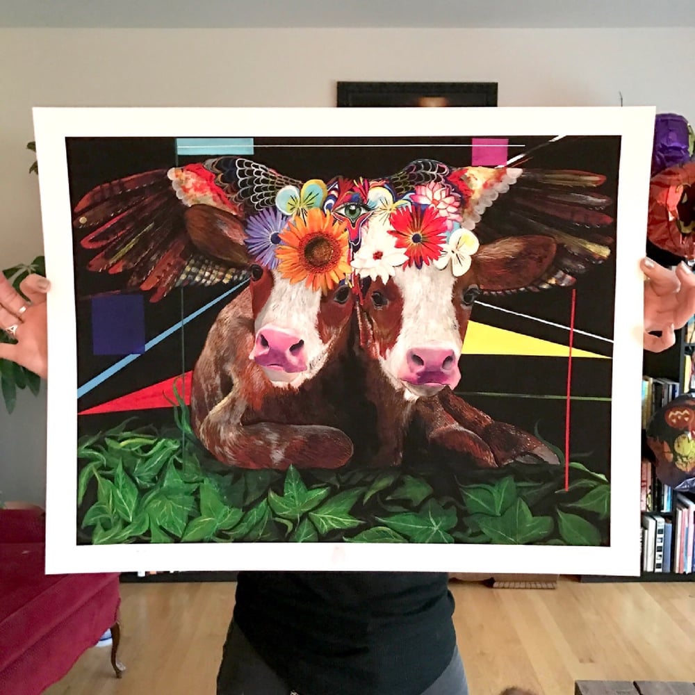 Image of "Sacred Cows..." 17"x22" Test Print