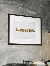 Image 2 of Liverpool Typeface Lithograph
