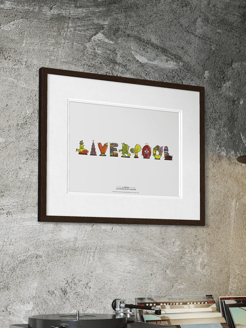 Liverpool Typeface Lithograph