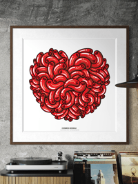 Image 1 of Cosmos Doodle Heart #4 Fine Art Print