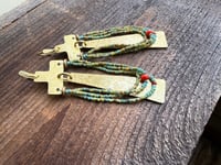 Image 11 of You are here . Beaded brass earrings n7