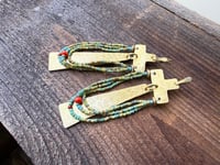 Image 12 of You are here . Beaded brass earrings n7