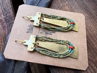 Image 16 of You are here . Beaded brass earrings n7