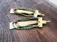 Image 18 of You are here . Beaded brass earrings n7