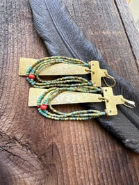 Image 20 of You are here . Beaded brass earrings n7