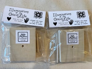 Image of all small size Illumination Series Plaques