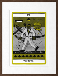 Image 3 of The Devil Tarot Screen Print