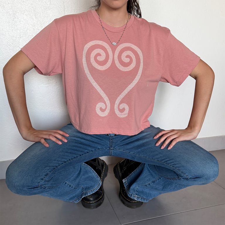 venus emblem bleached cropped tee 