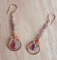 Image 1 of Pink Tourmaline & Strawberry Quartz Ethereal Dangle 🩷