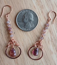 Image 2 of Pink Tourmaline & Strawberry Quartz Ethereal Dangle 🩷