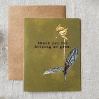 Image 3 of 'thank you for helping me grow' card