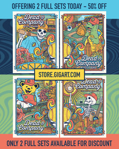 Image of Full Set of 4 Dead & Company Stadium Poster Deal