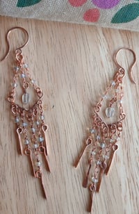 Image 1 of Welo Opal Copper Waterfall Earrings🤍