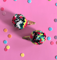 Image 3 of pom pom hair clips