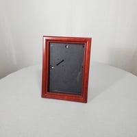 Image 4 of Vintage 5x7 Burgundy Picture Frame, Wood with Beaded Inside Edge, #986