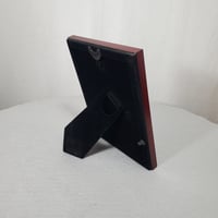 Image 9 of Vintage 5x7 Burgundy Picture Frame, Wood with Beaded Inside Edge, #986