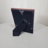 Image 10 of Vintage 5x7 Burgundy Picture Frame, Wood with Beaded Inside Edge, #986