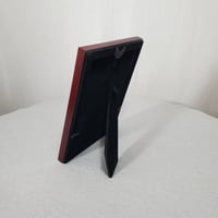 Image 11 of Vintage 5x7 Burgundy Picture Frame, Wood with Beaded Inside Edge, #986