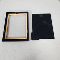 Image 12 of Vintage 5x7 Burgundy Picture Frame, Wood with Beaded Inside Edge, #986